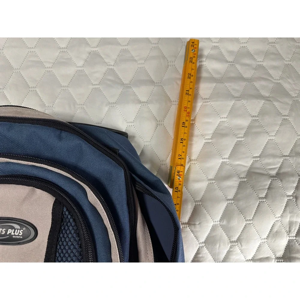 Sports Plus‎ Olympia Rolling Backpack Wheeled Bookbag Blue Gray